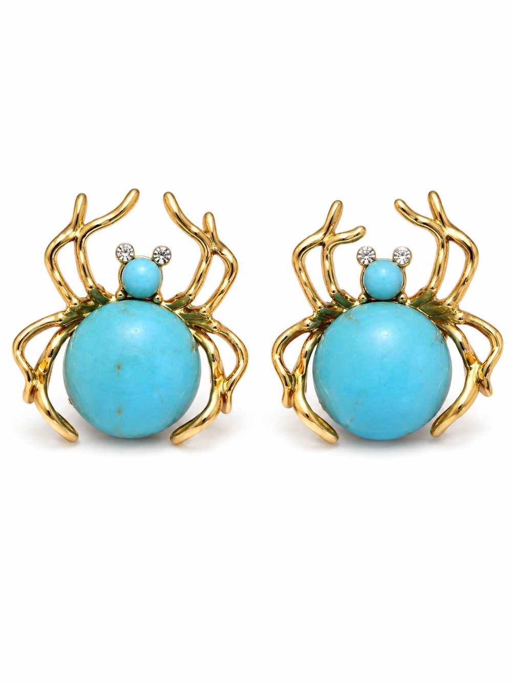 Spider Stud Blue Earrings - Women Jewelry